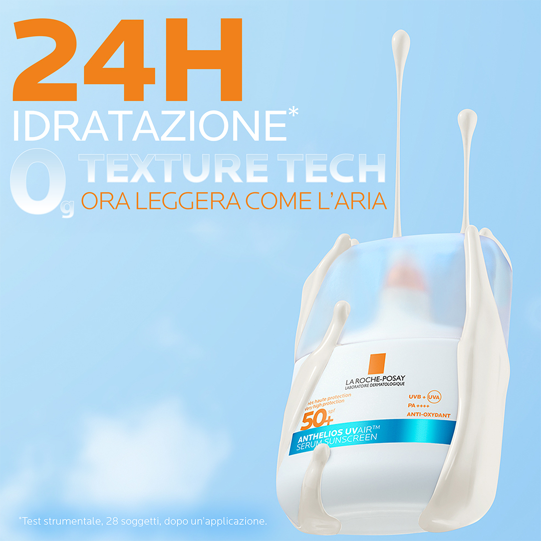 La Roche-Posay Anthelios Uvair Serum Sunscreen - Siero Solare Invisibile SPF50+ Viso 50 ml