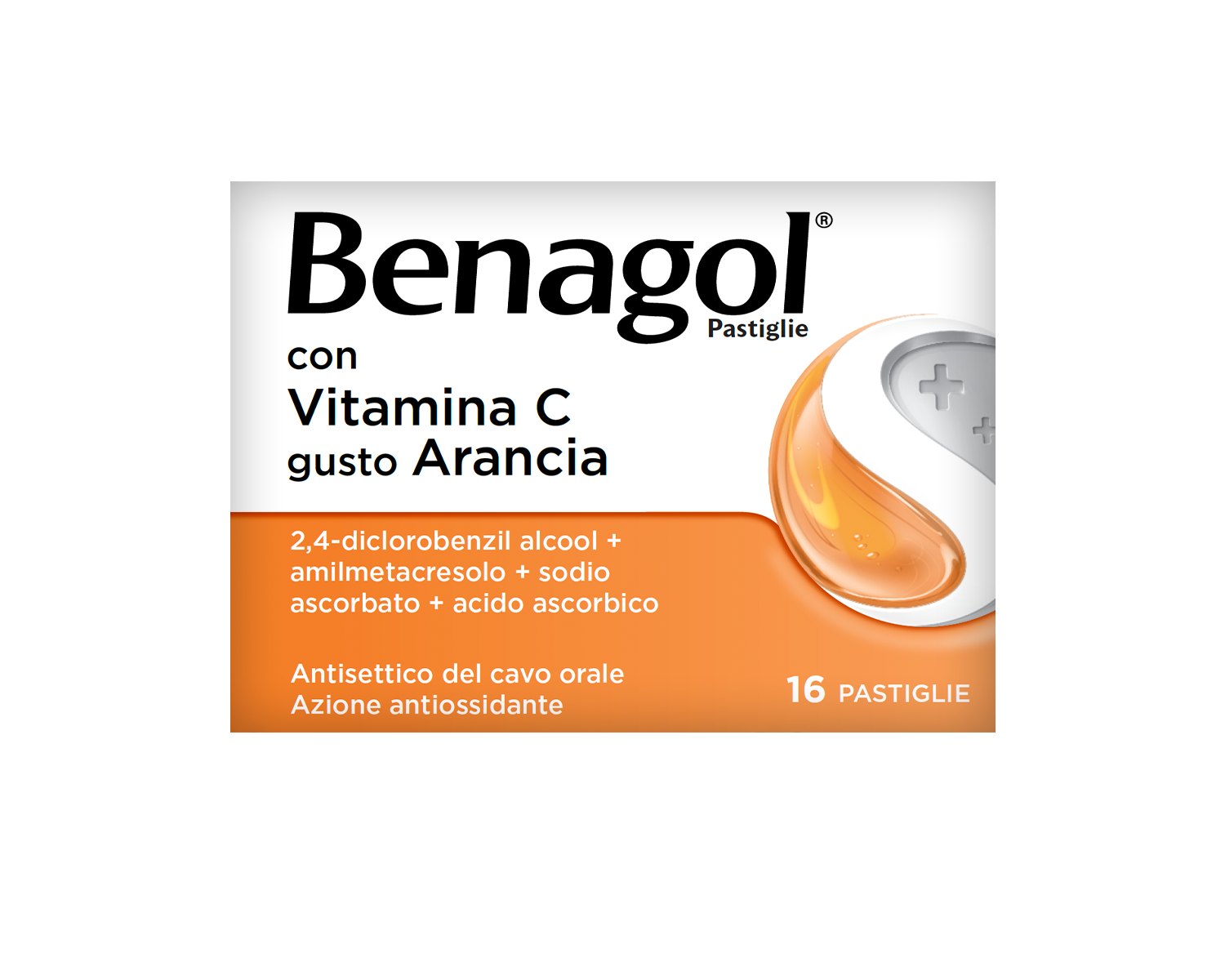 BENAGOL GUSTO ARANCIA per il mal di gola - 16 pastiglie