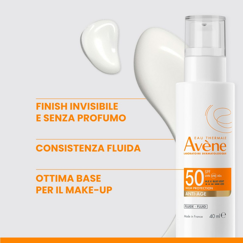 Avène Fluido Anti-Età SPF50 - Protezione Solare Alta 40 ml