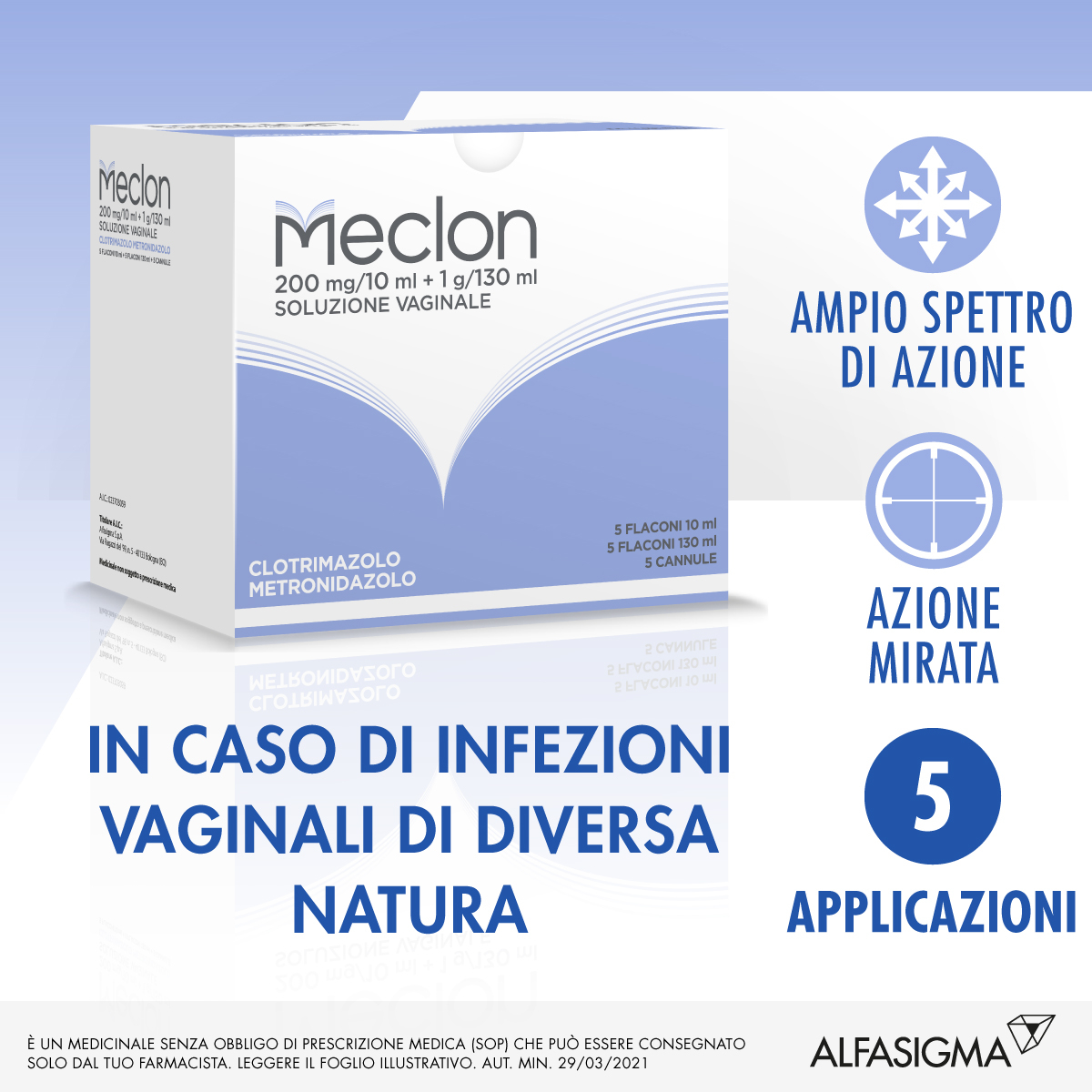 Meclon Crema contro le infezioni vaginali 30g+6 applicatori