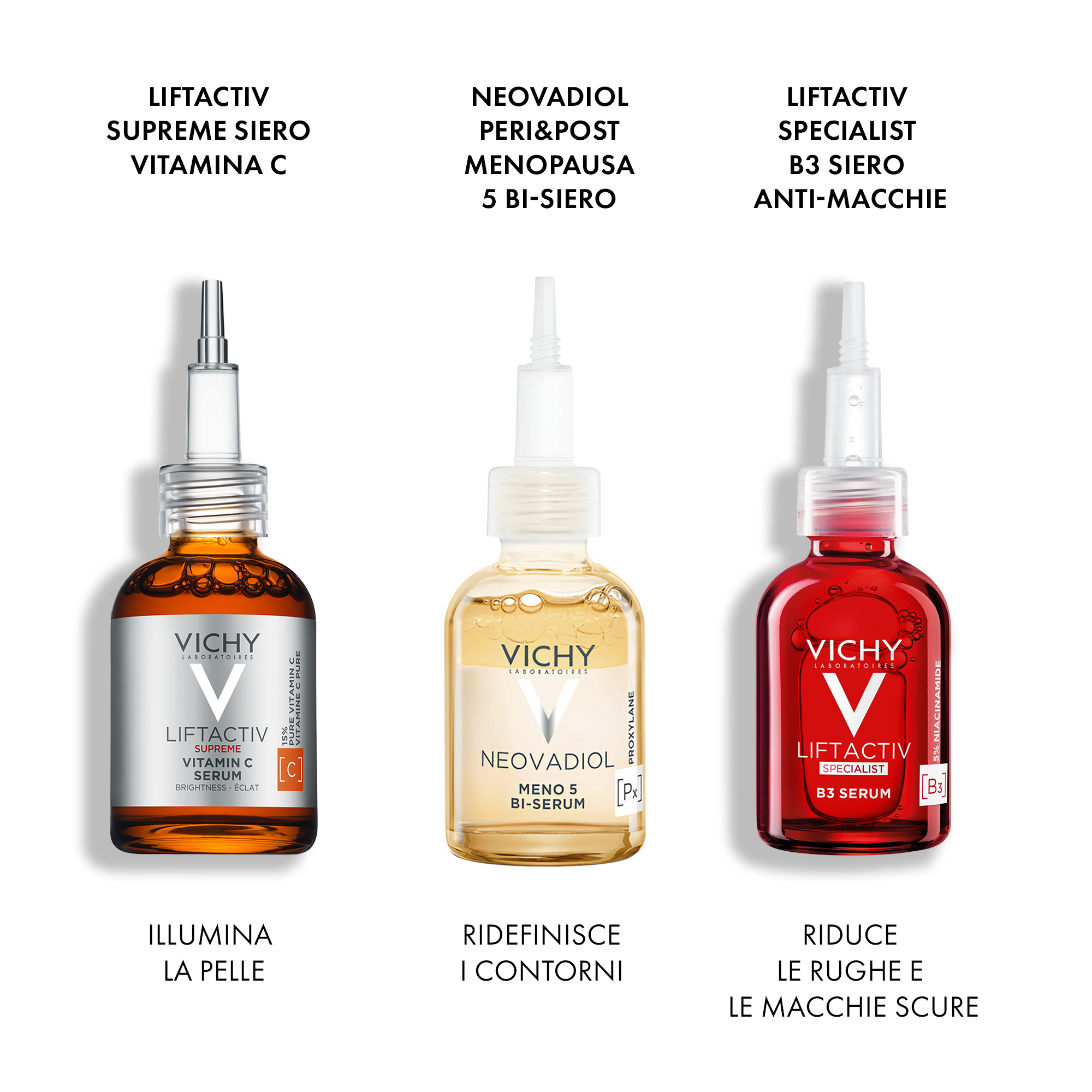 Vichy Neovadiol Siero Viso Bi-Fasico Anti Età Azione Globale su 5 Segni Della Menopausa 30 mL