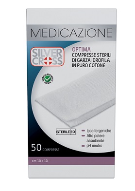 GARZA SILVERC COT 10X10CM 50PZ