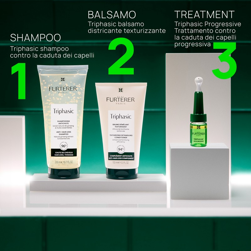René Furterer TRIPHASIC - Shampoo contro la caduta - caduta dei capelli - agli olii essenziali 200 ml