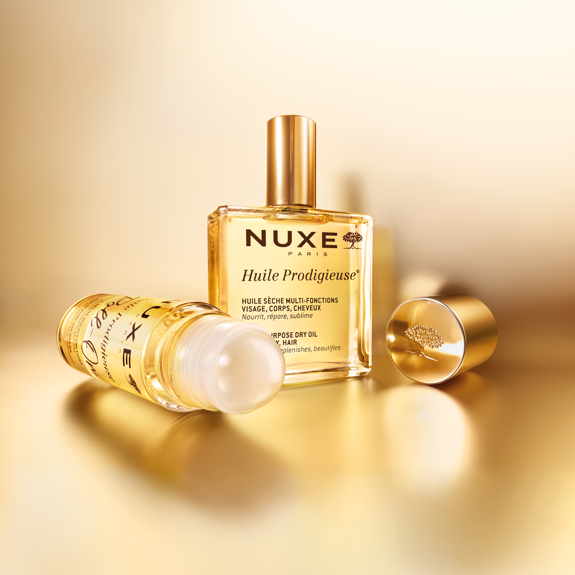 Nuxe - Huile Prodigieuse - Olio Secco Per Viso, Corpo E Capelli Roll-On 60 ml