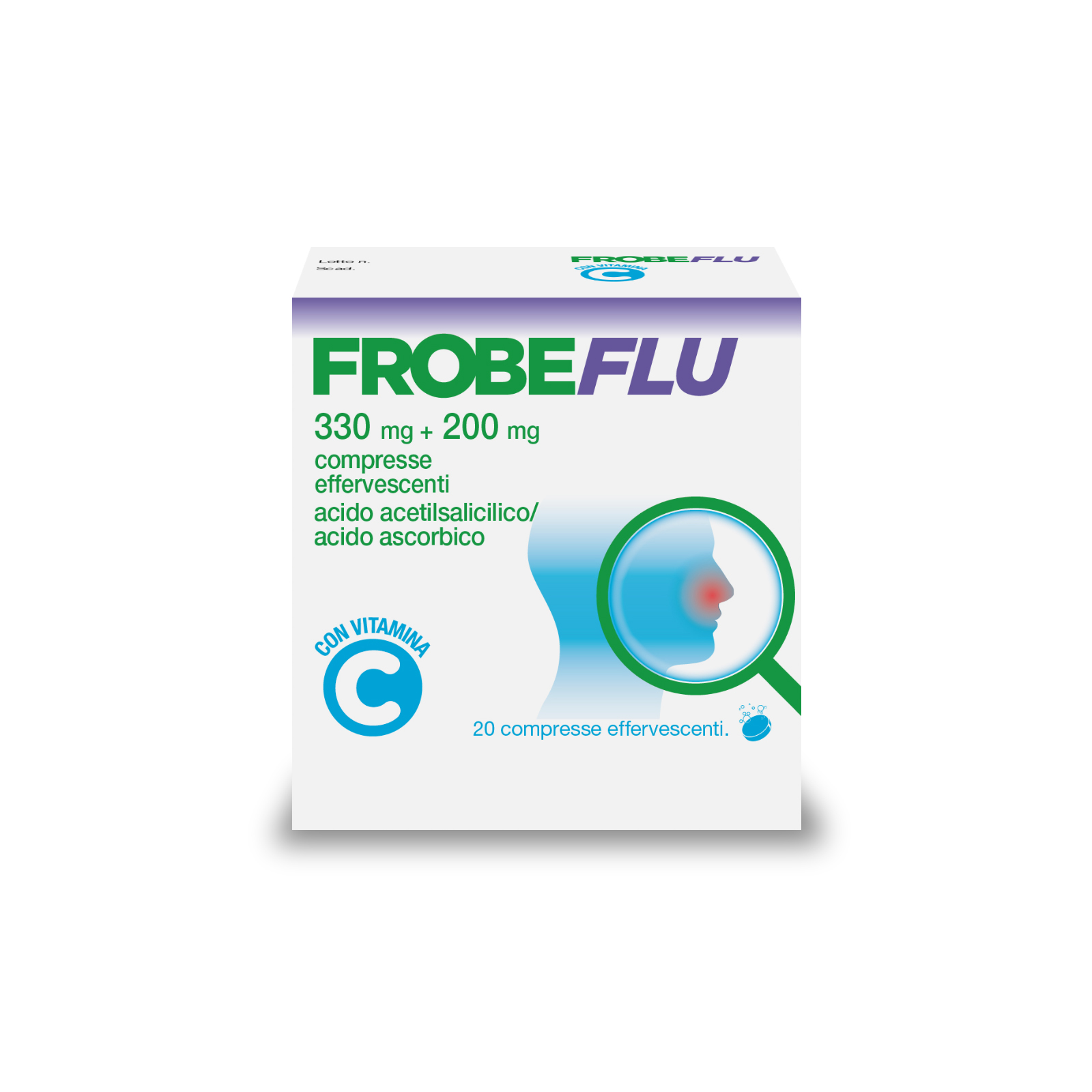 Frobenflu 300 mg + 200 mg - 20 Compresse Effervescenti Per Stati Febbrili