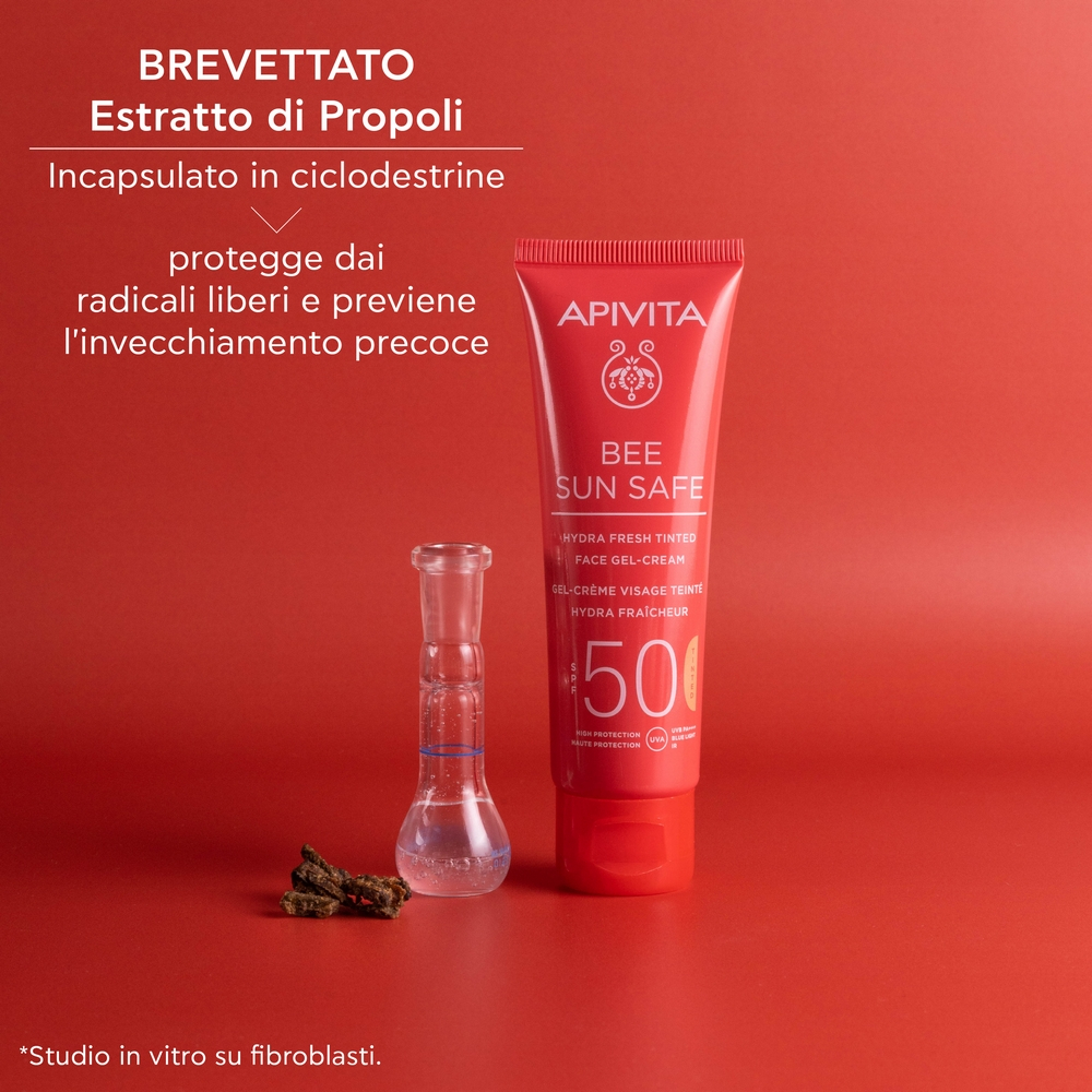 Apivita - Sun Bee Safe - Hydra Fresh SPF50 Crema-Gel Colorata Viso 50 ml