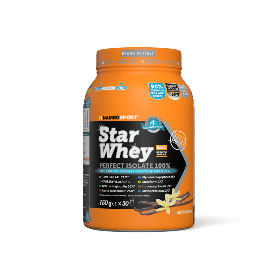 Named Sport - Star Whey Isolate Gusto Vanilla 750 g - Proteine Del Siero Del Latte In Polvere
