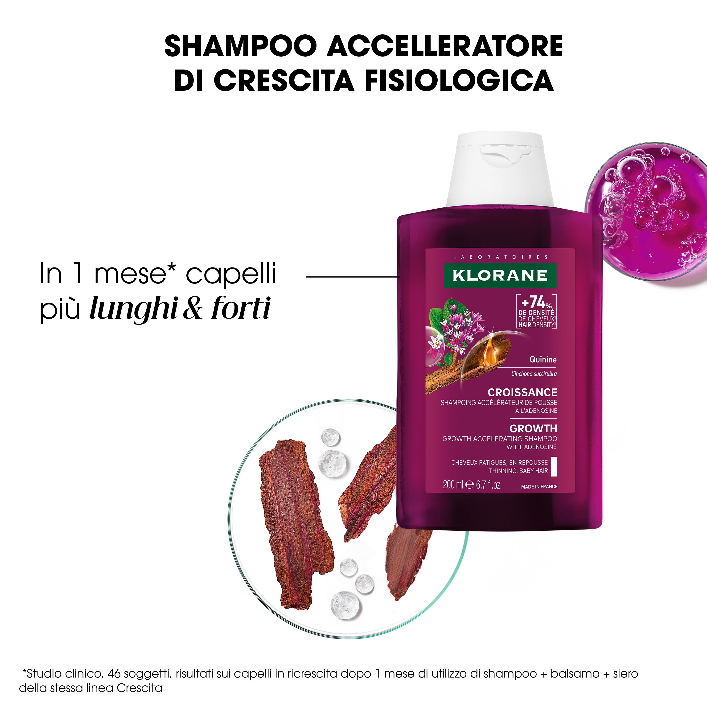 Klorane - Crescita - Shampoo Acceleratore Di Crescita Fisiologica Alla Chinina 200 ml
