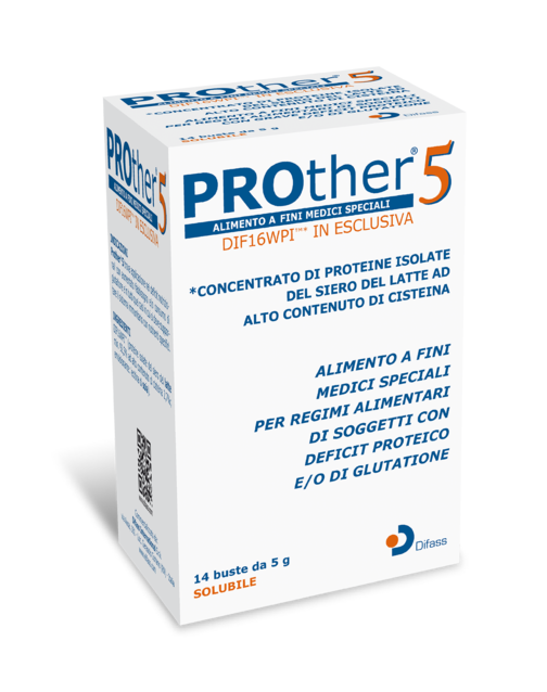 Prother 5 concentrato di proteine isolate dal siero di latte 14 buste da 5g