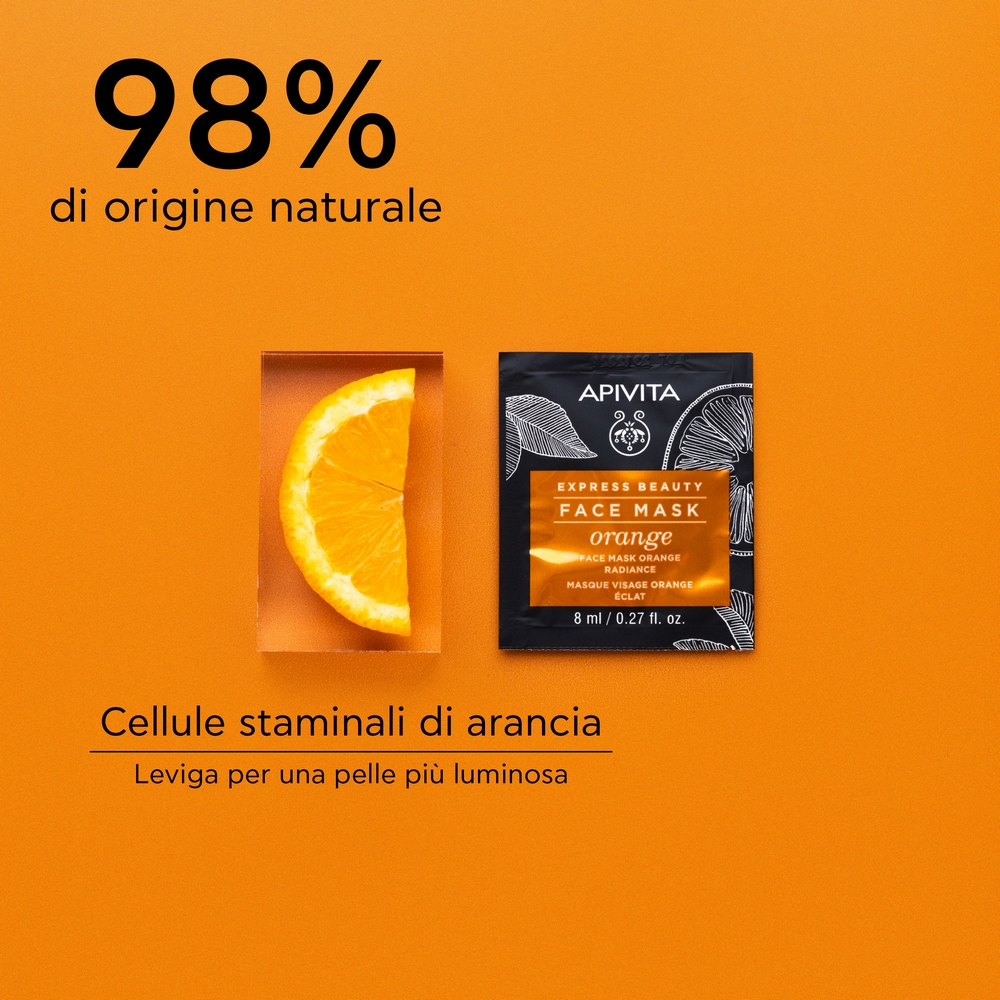 APIVITA Express Beauty Maschera Viso all'Arancia Illuminante 2X8ML
