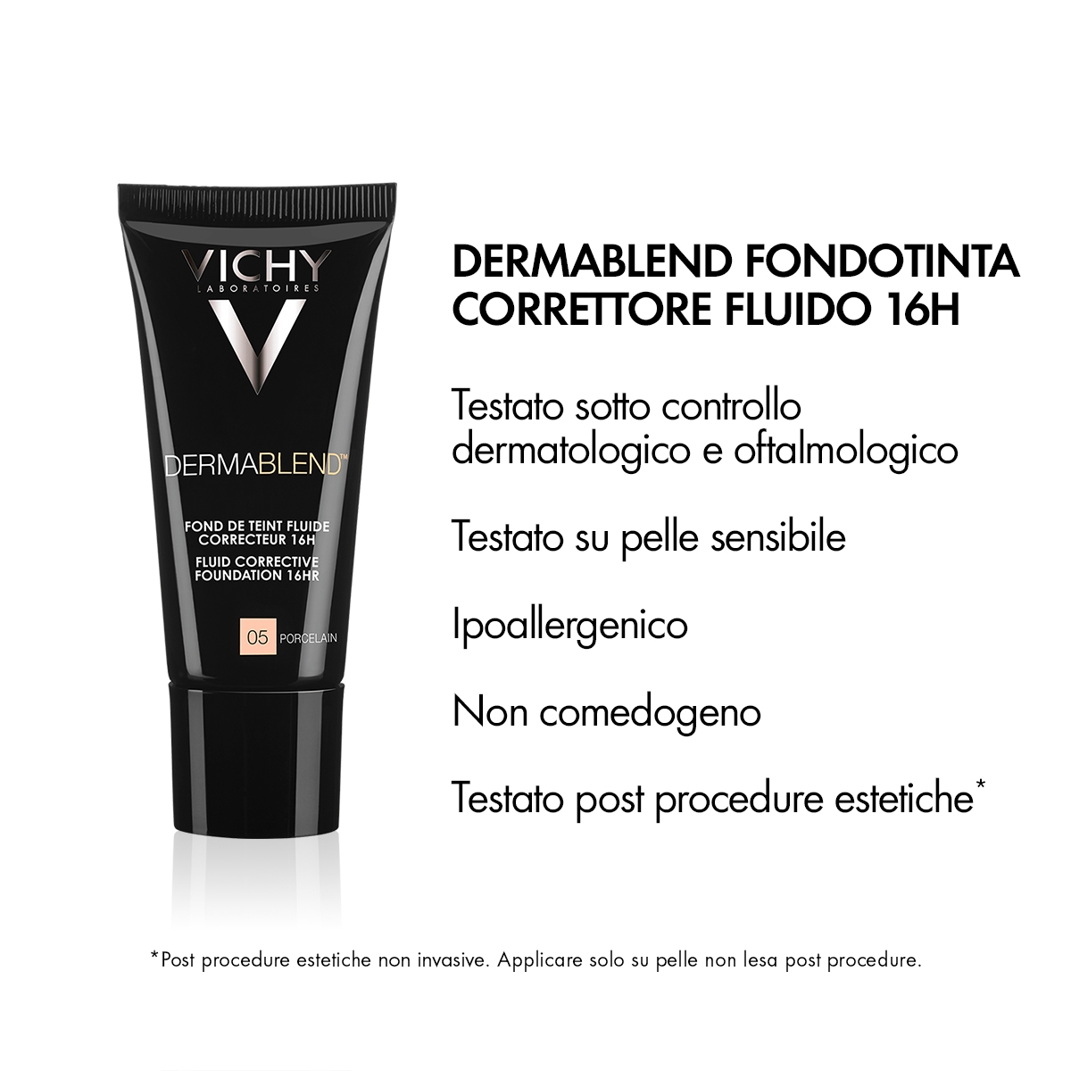 Vichy Dermablend Fondotinta Correttore Fluido 16h tonalità 55 - 30 ml correttore fino a 16 ore