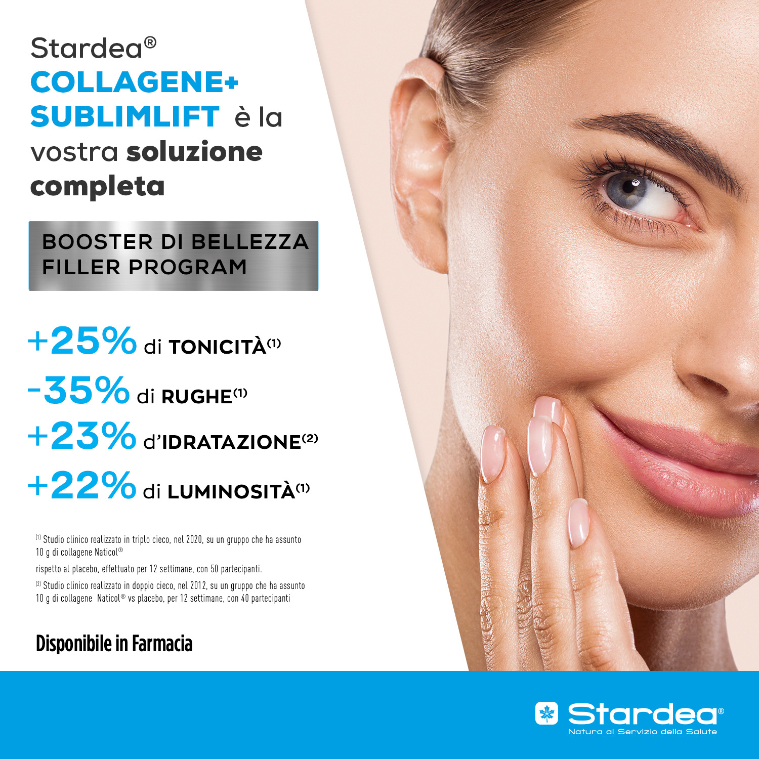 STARDEA COLLAGENE + SUBLIMLIFT POLVERE - Integratore in polvere a base di collagene marino di tipo 1 per la Bellezza della pelle - POLVERE 300 GR