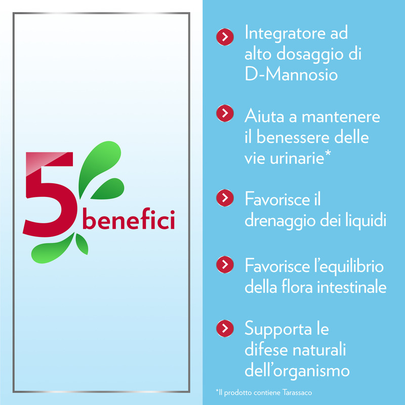 Gyno-CanesCystil Integratore Alto Dosaggio D-Mannosio per il Benessere Delle Vie Urinarie e Mantenimento della Flora Intestinale, gusto tè verde, gelsomino e agrumi, 14 bst