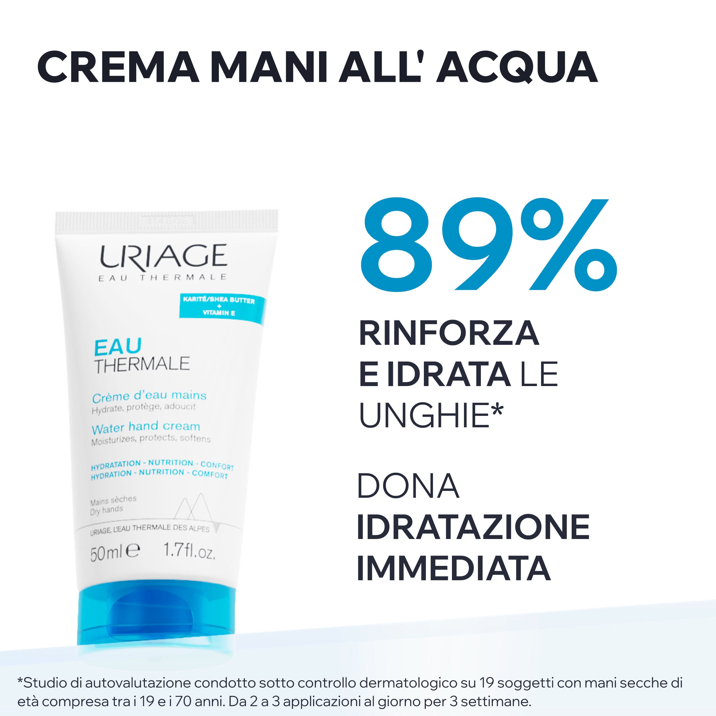 Uriage Eau Thermale - Crema Idratante Protettiva Mani 50 ml