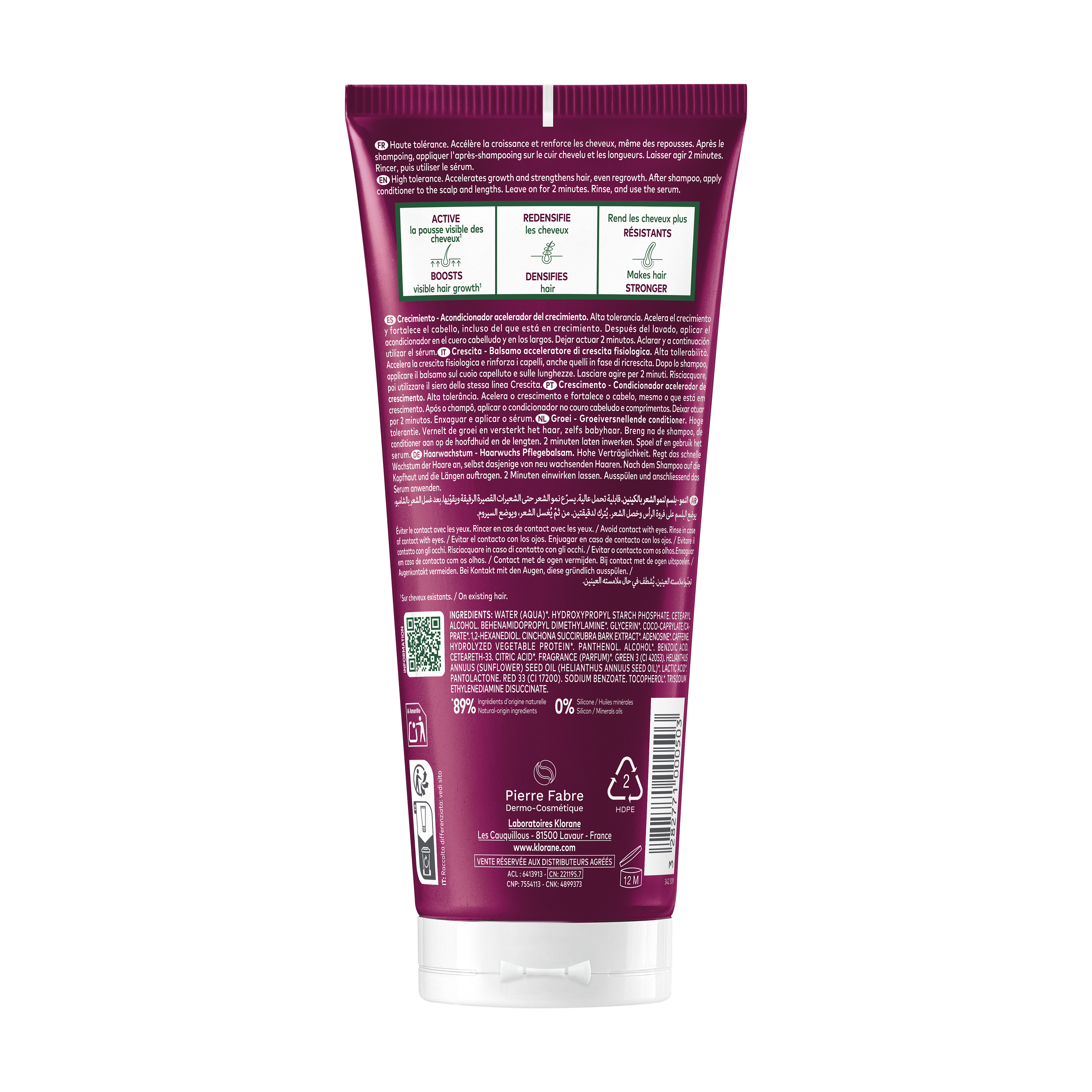 Klorane - Crescita - Balsamo Acceleratore Di Crescita Fisiologica Alla Chinina 200 ml