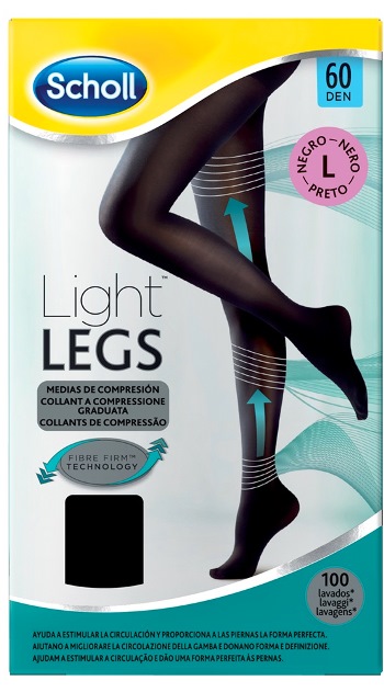 Dr.Scholl Light Legs Collant velati a compressione graduata 60 DEN TG. L colore nero