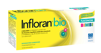 Infloran Bio Bimbi Integratore Di Fermenti Lattici 7 Flaconi 10 ml  