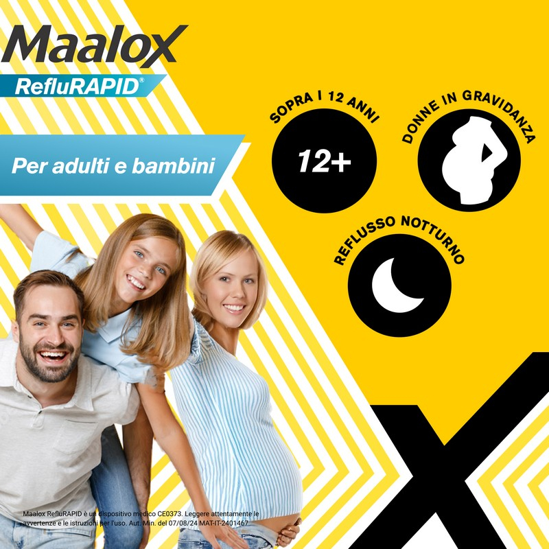 Maalox RefluRapid - 40 Compresse Masticabili Contro Il Reflusso E Bruciore Di Stomaco