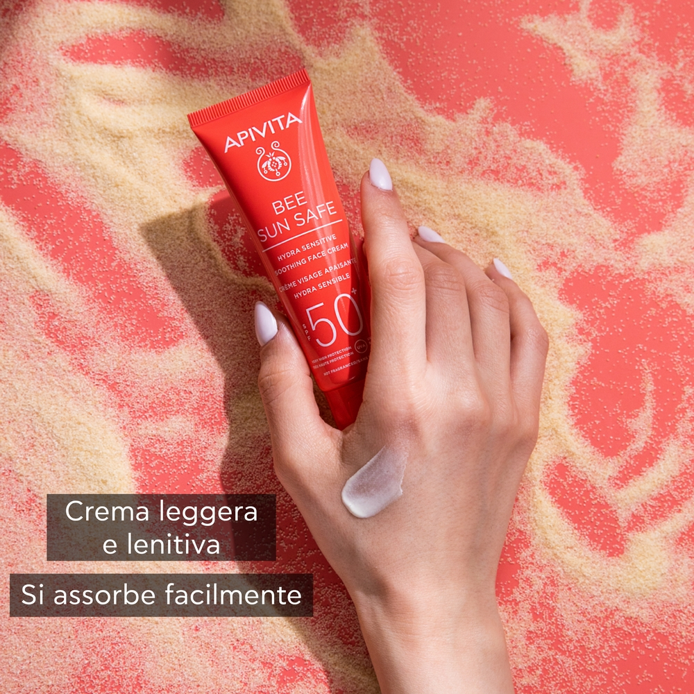 Apivita - Bee Sun Safe - Hydra Sensitive SPF50+ Crema Viso Lenitiva Per Pelli Sensibili 50 ml