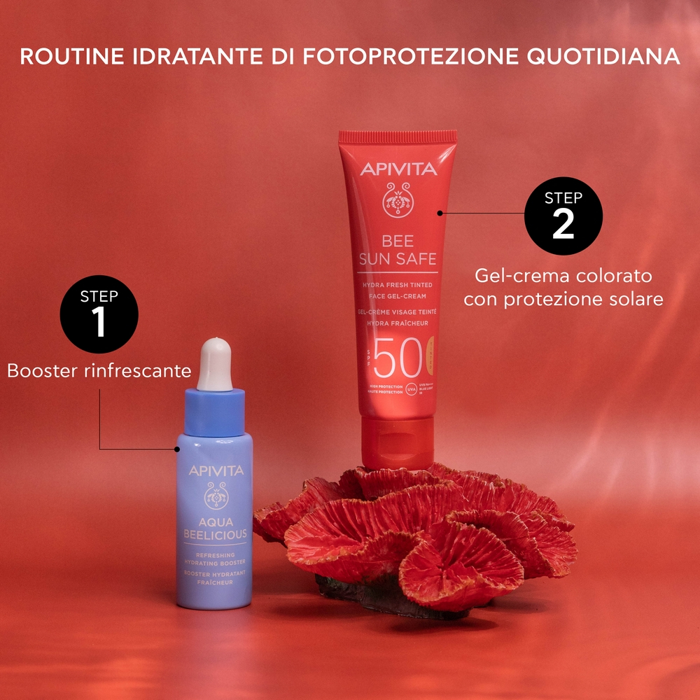 Apivita - Sun Bee Safe - Hydra Fresh SPF50 Crema-Gel Colorata Viso 50 ml
