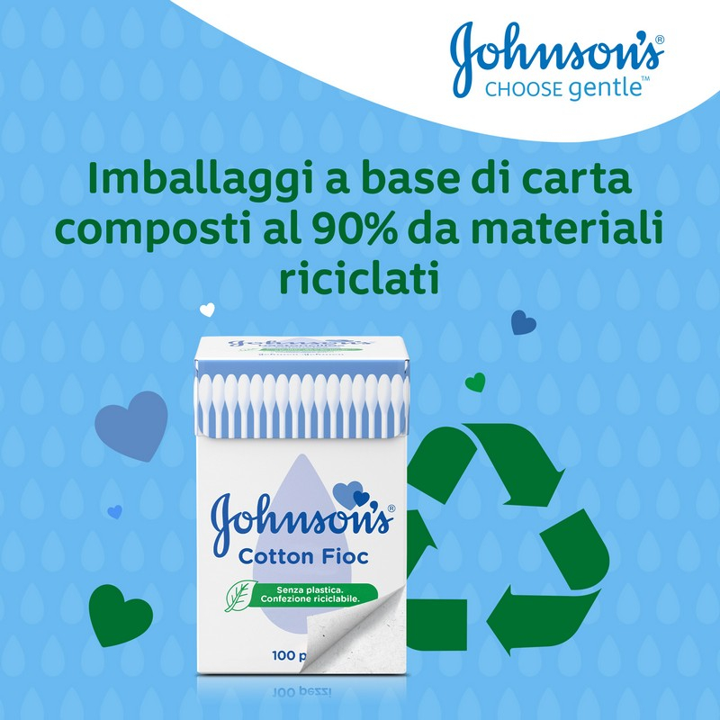Johnson's Cotton Fioc 100% Cotone 100 pezzi