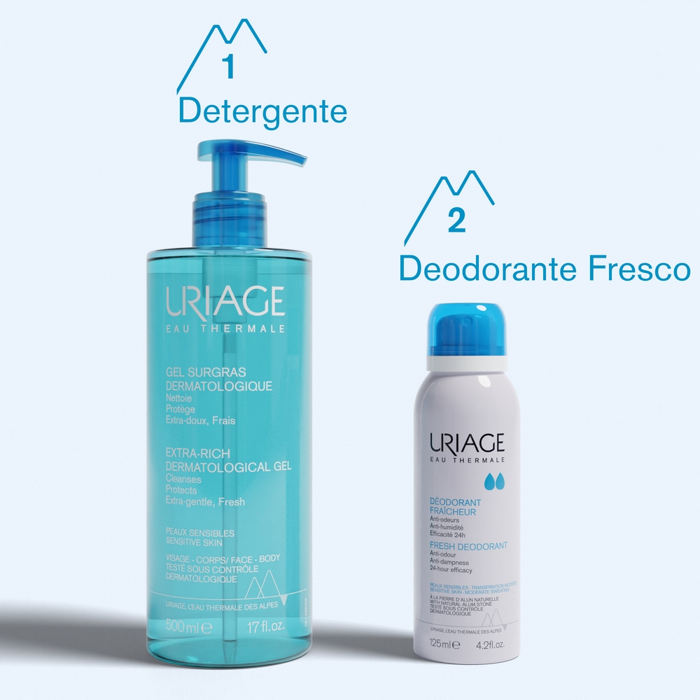 Uriage - Deodorante Fresco Antitraspirante Efficacia 24H Spray 125 ml