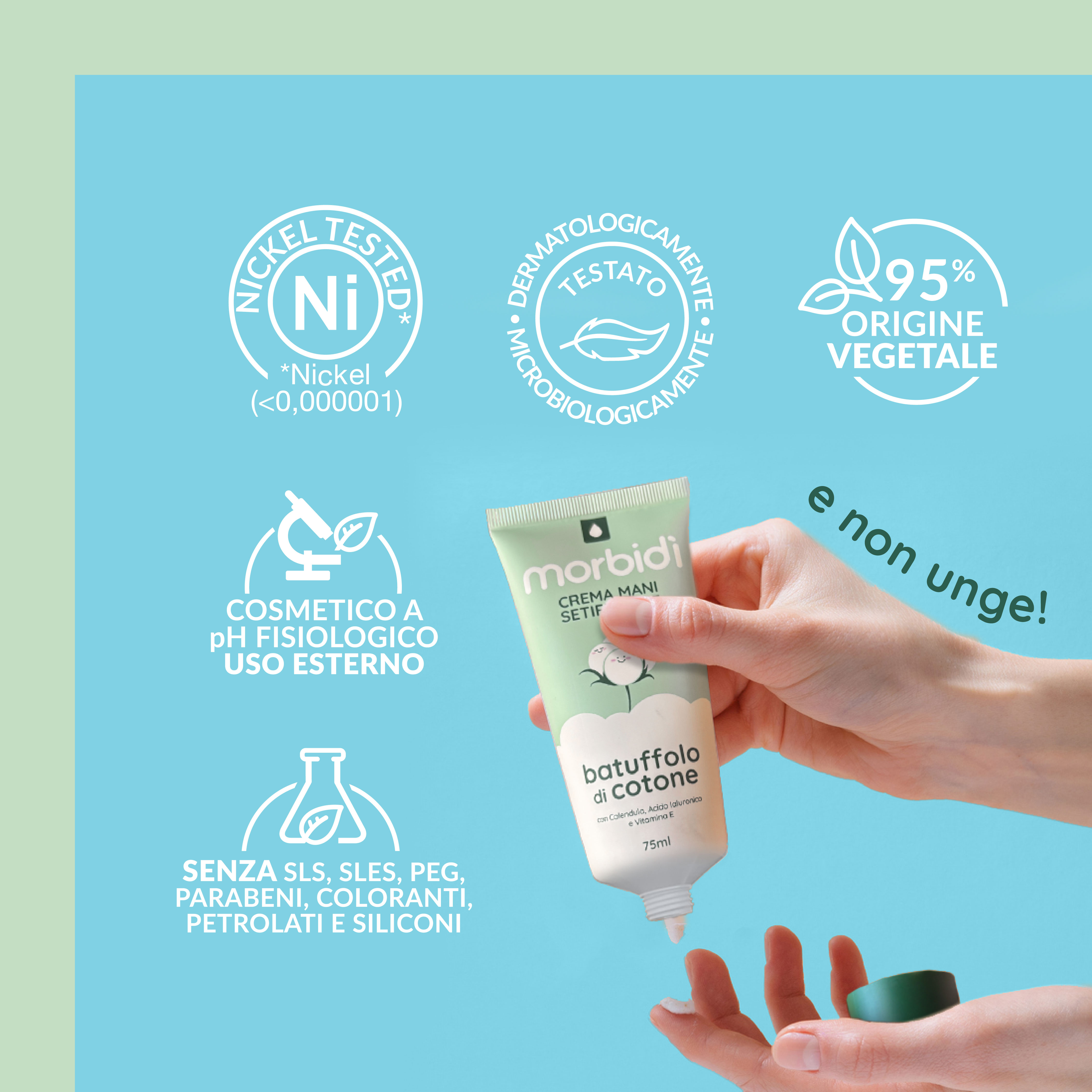 MORBIDI' CREMA MANI COTONE75ML
