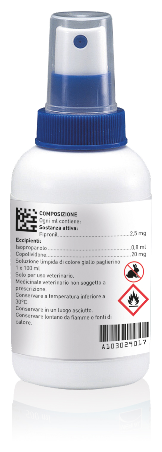 Frontline Spray 100ml, Protegge Cani, Gatti e Cuccioli dal Secondo Giorno di Vita Da Pulci, Zecche E Pidocchi