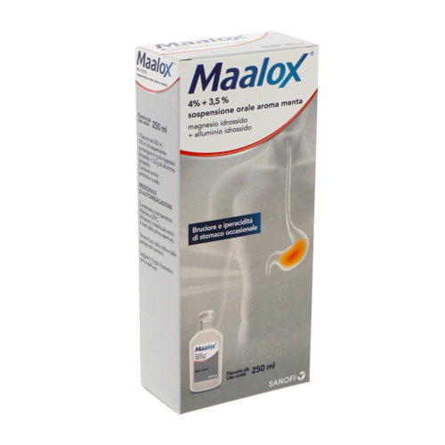 Maalox 4% + 3,5% - Sospensione Orale Contro Bruciore E Iperacidità Di Stomaco Occasionale 250 ml