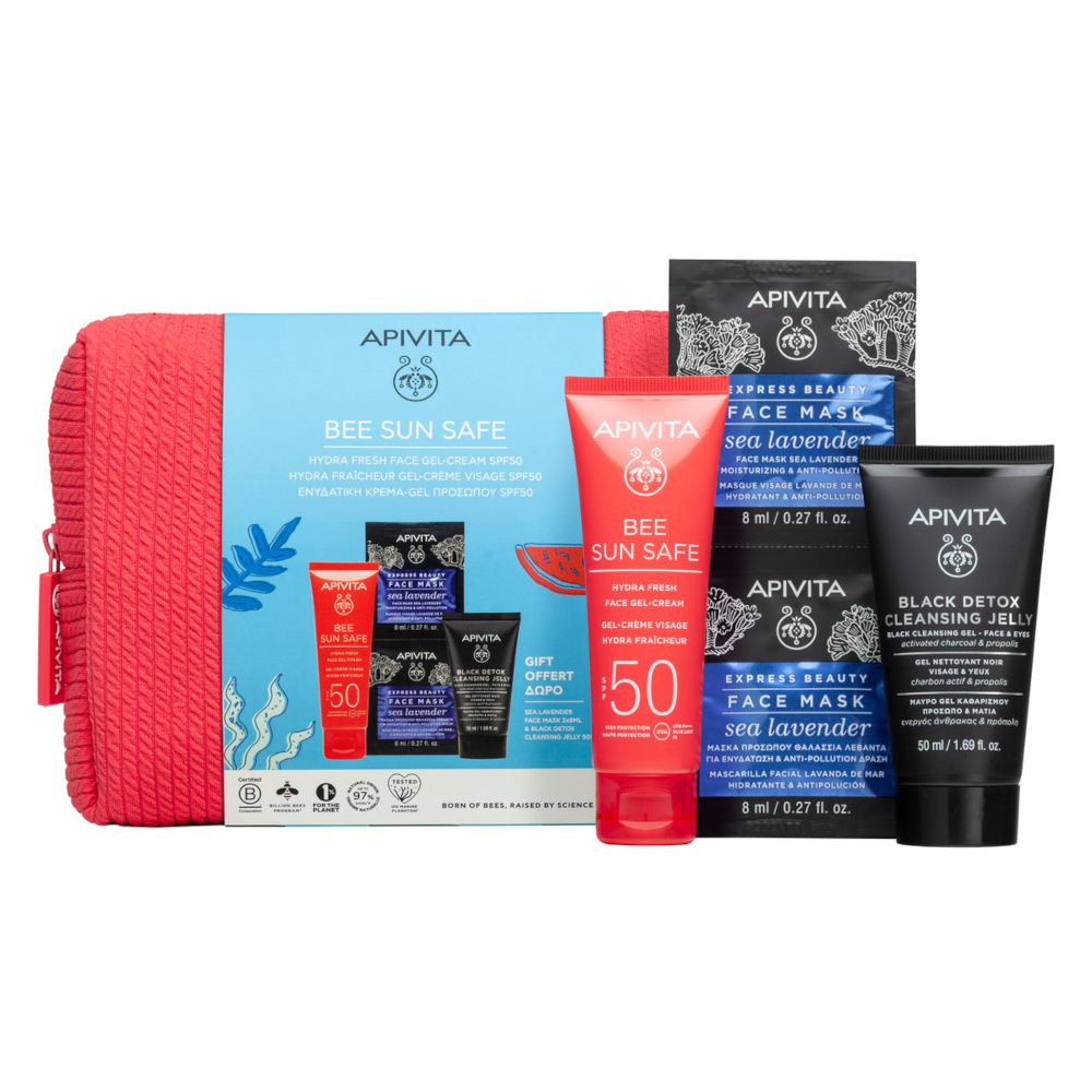 APIVITA - Cofanetto Bee Sun Safe Hydra Fresh Gel Crema Viso Idratante SPF50