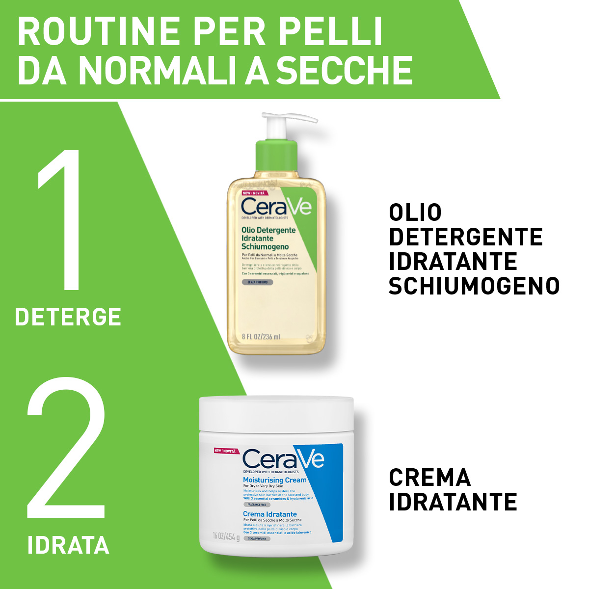 CeraVe Olio detergente idratante  Deterge, idrata e lenisce. Con 3 ceramidi essenziali, trigliceridi e squalene da olio di origine vegetale 236 ml