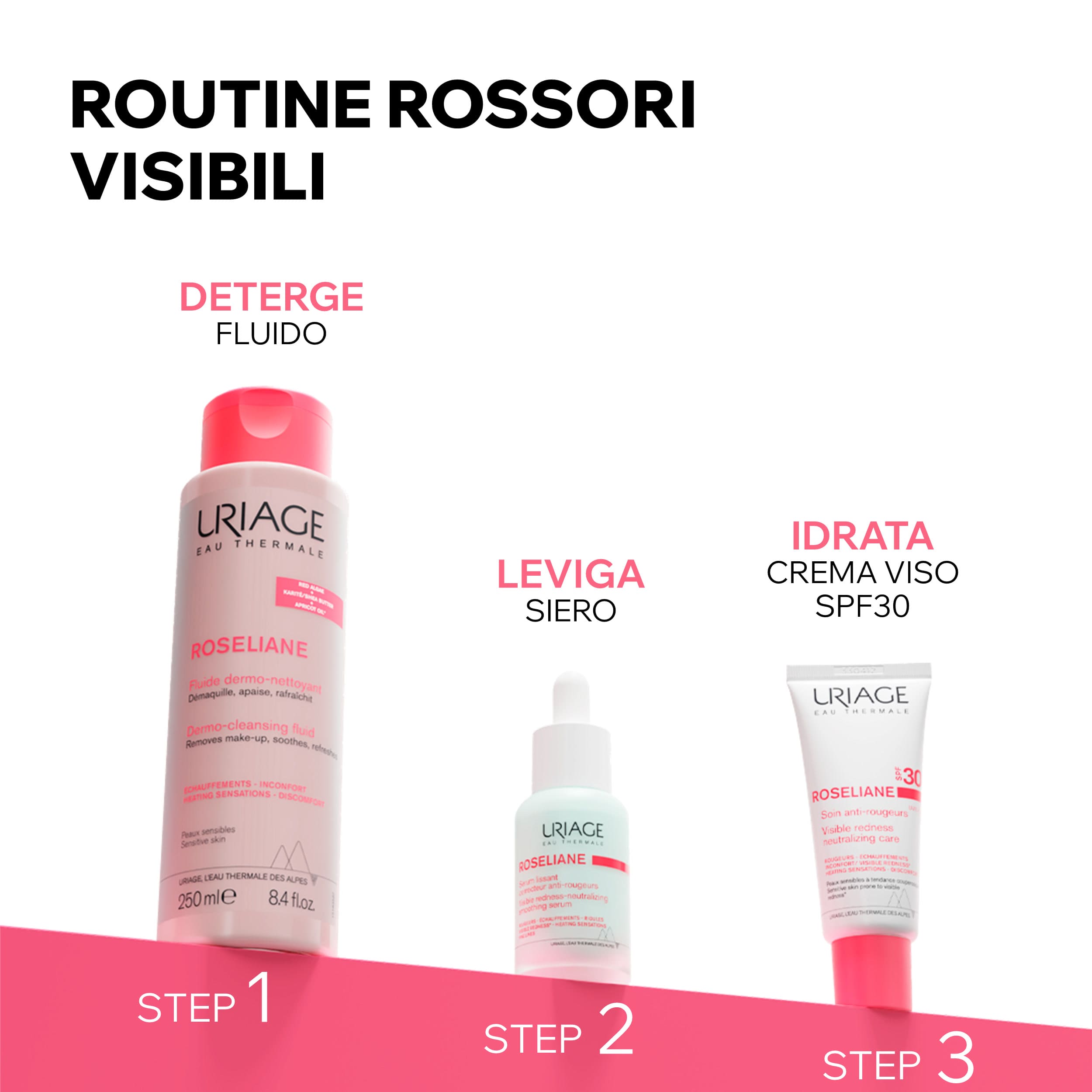 Uriage - Roséliane Crema Anti-Rossori SPF30 Idratante E Lenitiva Viso Per Pelle Sensibile 40 ml