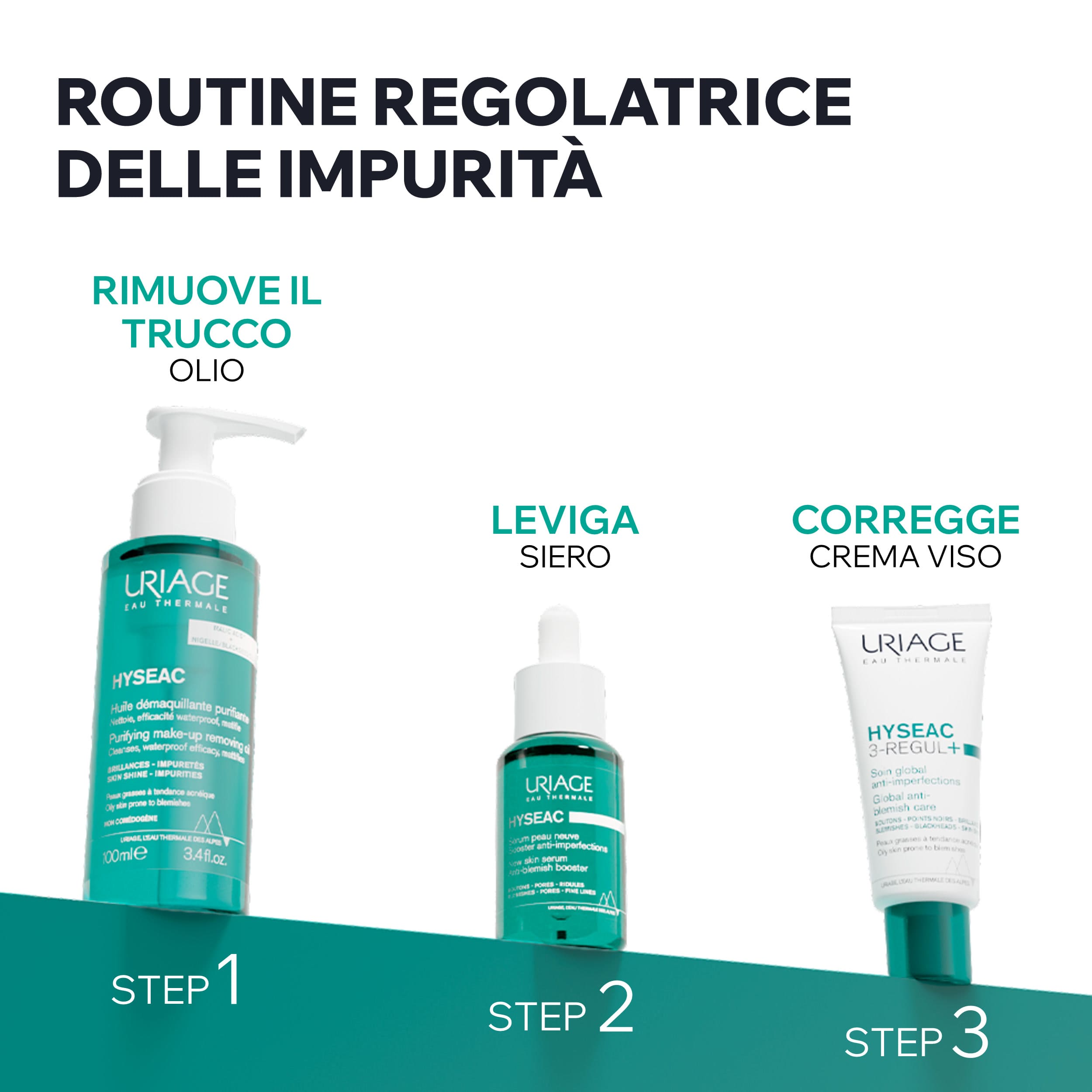 Uriage Hyséac - Olio Detergente E Struccante Per Pelle Grassa E Acneica 100 ml