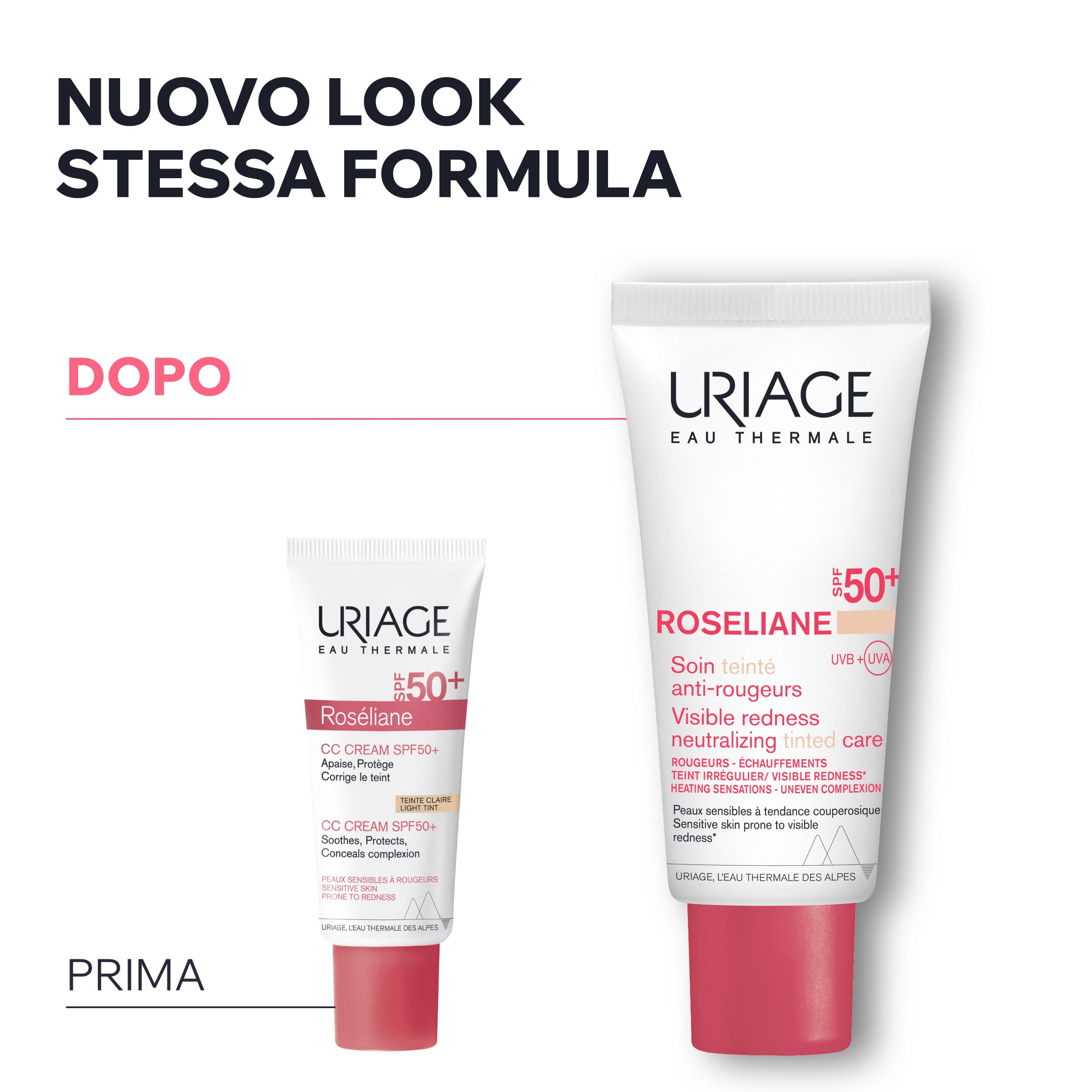 Uriage - Roséliane Crema Colorata Anti-Rossori Lenitiva SPF50+ Per Pelle Sensibile 40 ml - Tonalità Chiara