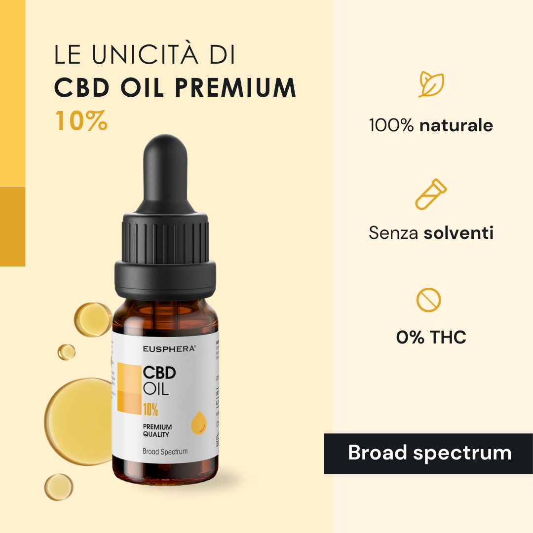 Eusphera CBD OIL 10% - Olio CBD Naturale 10 ml
