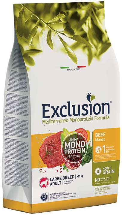 EXCLUSION M ADULT BEEF L12KG