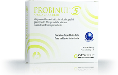 Probinul 5 Aroma Cioccolato - Integratore di fermenti lattici - 12 bustine