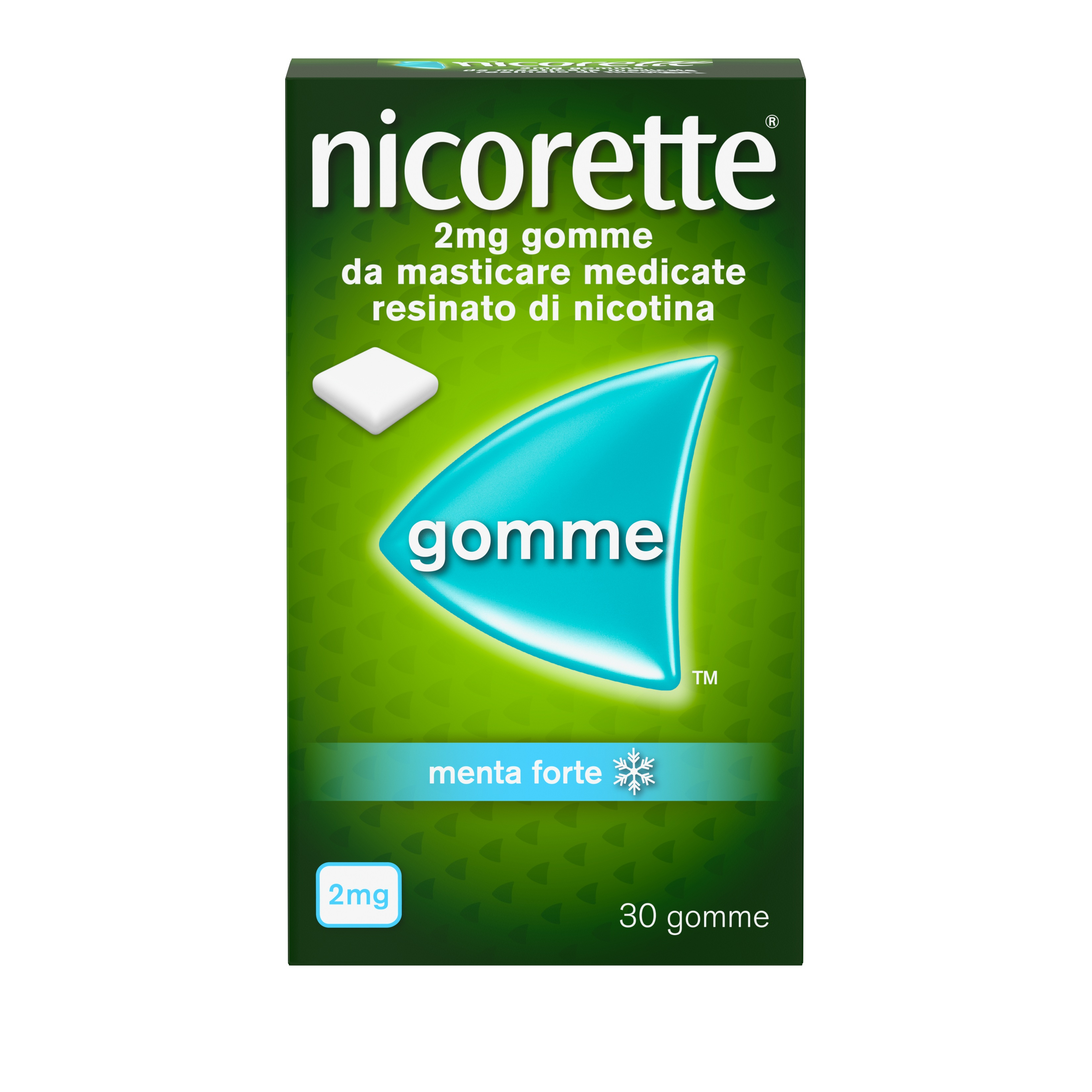 Nicorette Gomme 2 mg Nicotina Menta 30 Gomme Masticabili per smettere di fumare