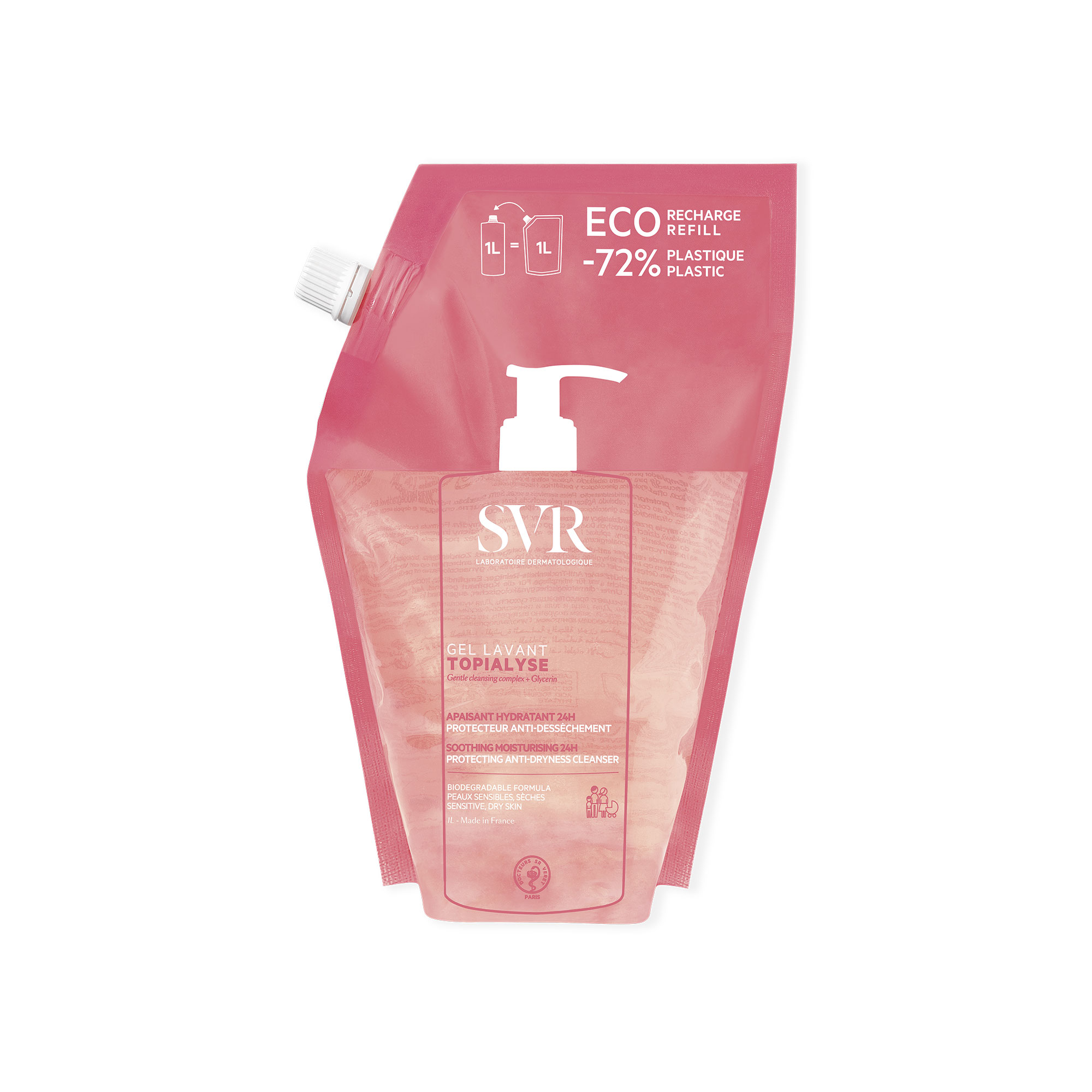 SVR Topialyse Gel Detergente Delicato Protettivo Antisecchezza Refill 1 Litro