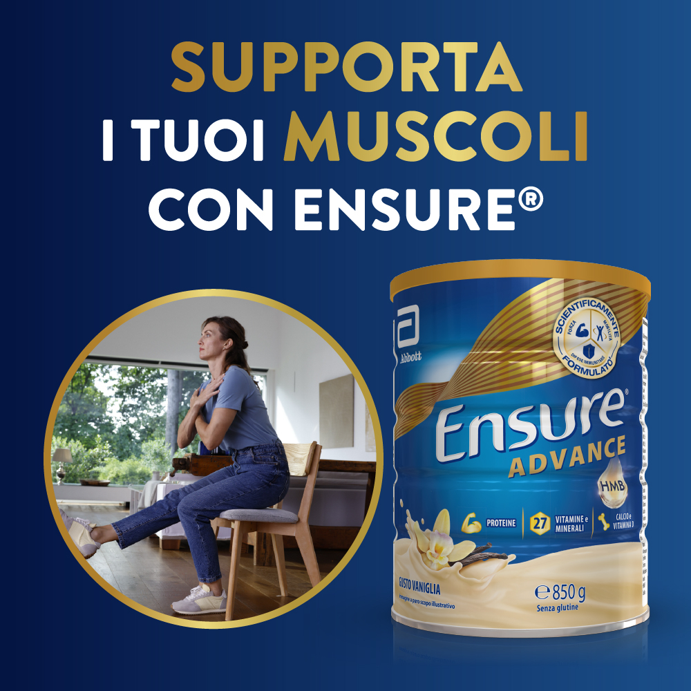 Ensure Advance Vaniglia 850 g Polvere - Integratore Di Vitamine E Minerali
