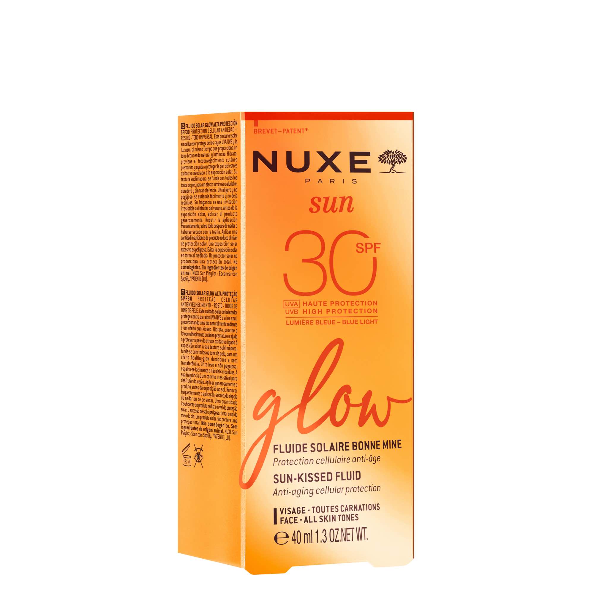 Nuxe Sun - Glow Fluido Solare Illuminante SPF30 Viso 40 ml