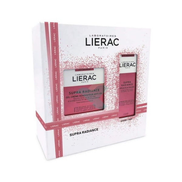 Lierac Cofanetto Supra Radiance Gel-Crema Anti-ossidante Rinnovatore 50mL + Siero Occhi Illuminante 15mL