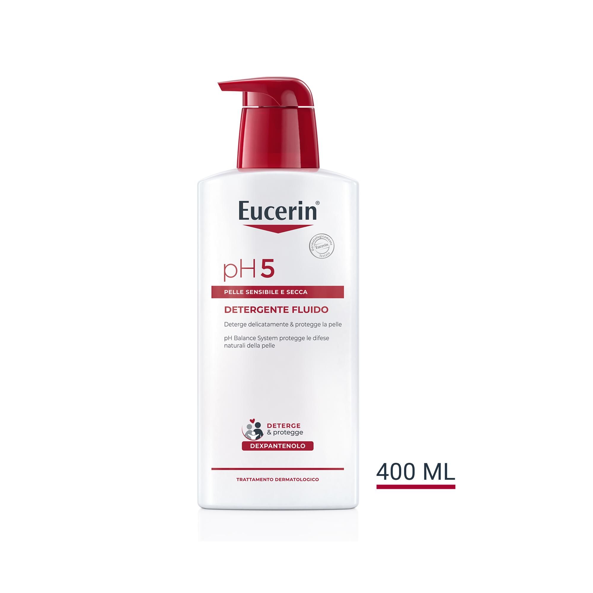 Eucerin pH5 Detergente Fluido Viso e Corpo Pelle Sensibile 400 ml