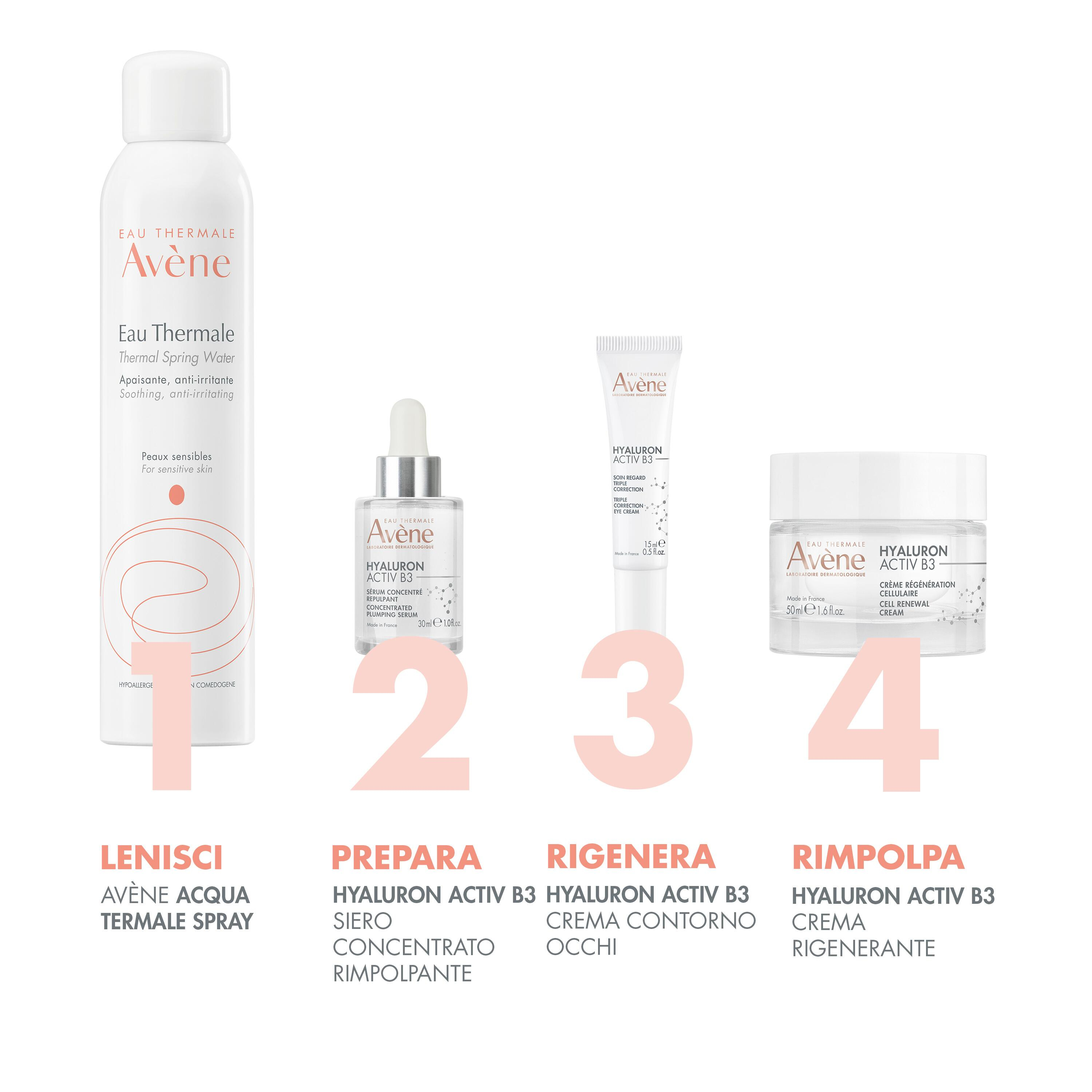 Eau Thermale Avène Hyaluron Activ B3 Crema rigenerante cellulare, Anti età, Pelle tonica radiosa e rughe corrette, con Acido Ialuronico e Niacinamide, 50ml 