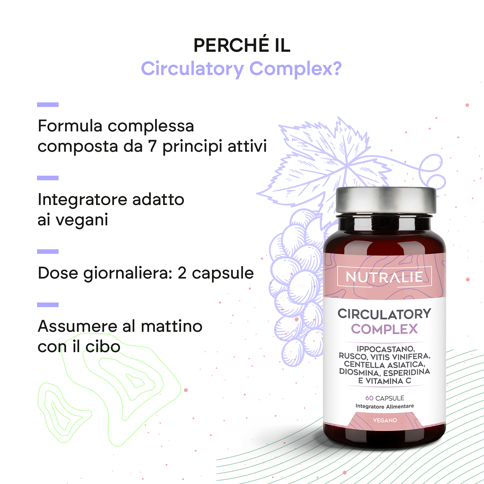 Nutralie Circulatory Complex - Integratore Per Il Microcircolo 60 Capsule