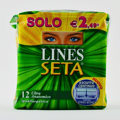 Lines Seta Ultra Assorbente Anatomico 12 Pezzi