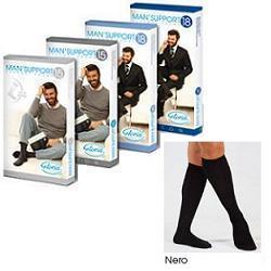 Gloria Med Man support Gambaletti Cotone 15-18 Mmhg Nero Taglia 5