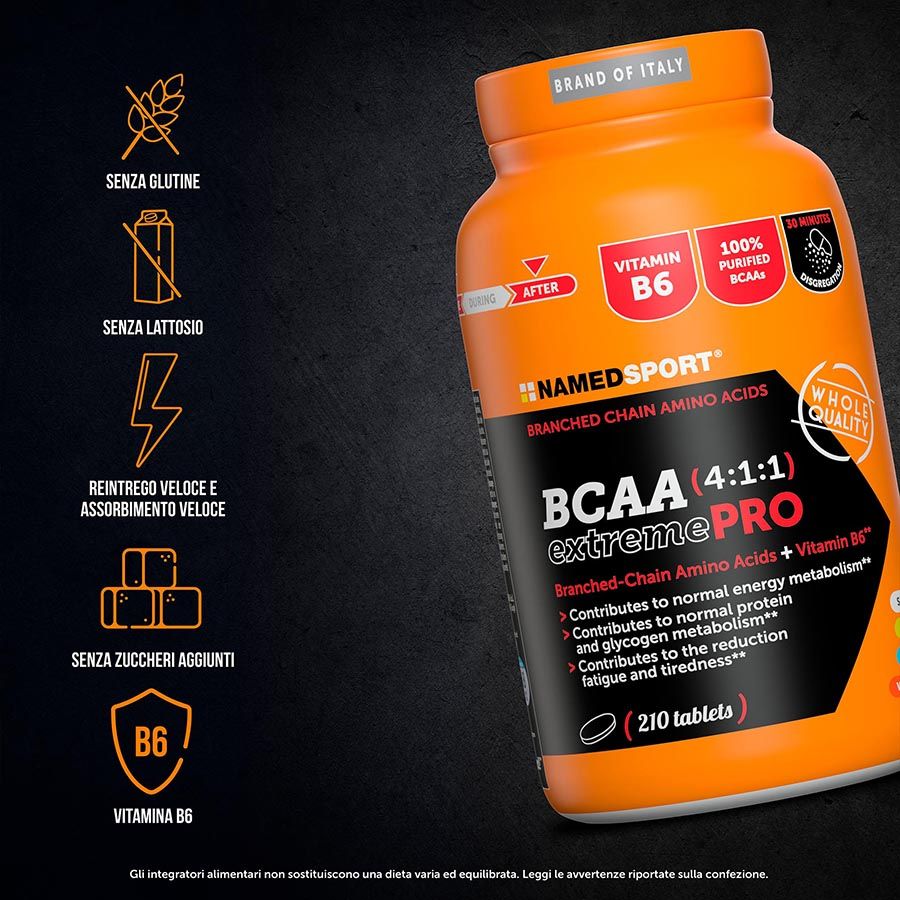 Named Sport - BCAA 4:1:1 ExtremePro 210 Compresse - Integratore Di Aminoacidi