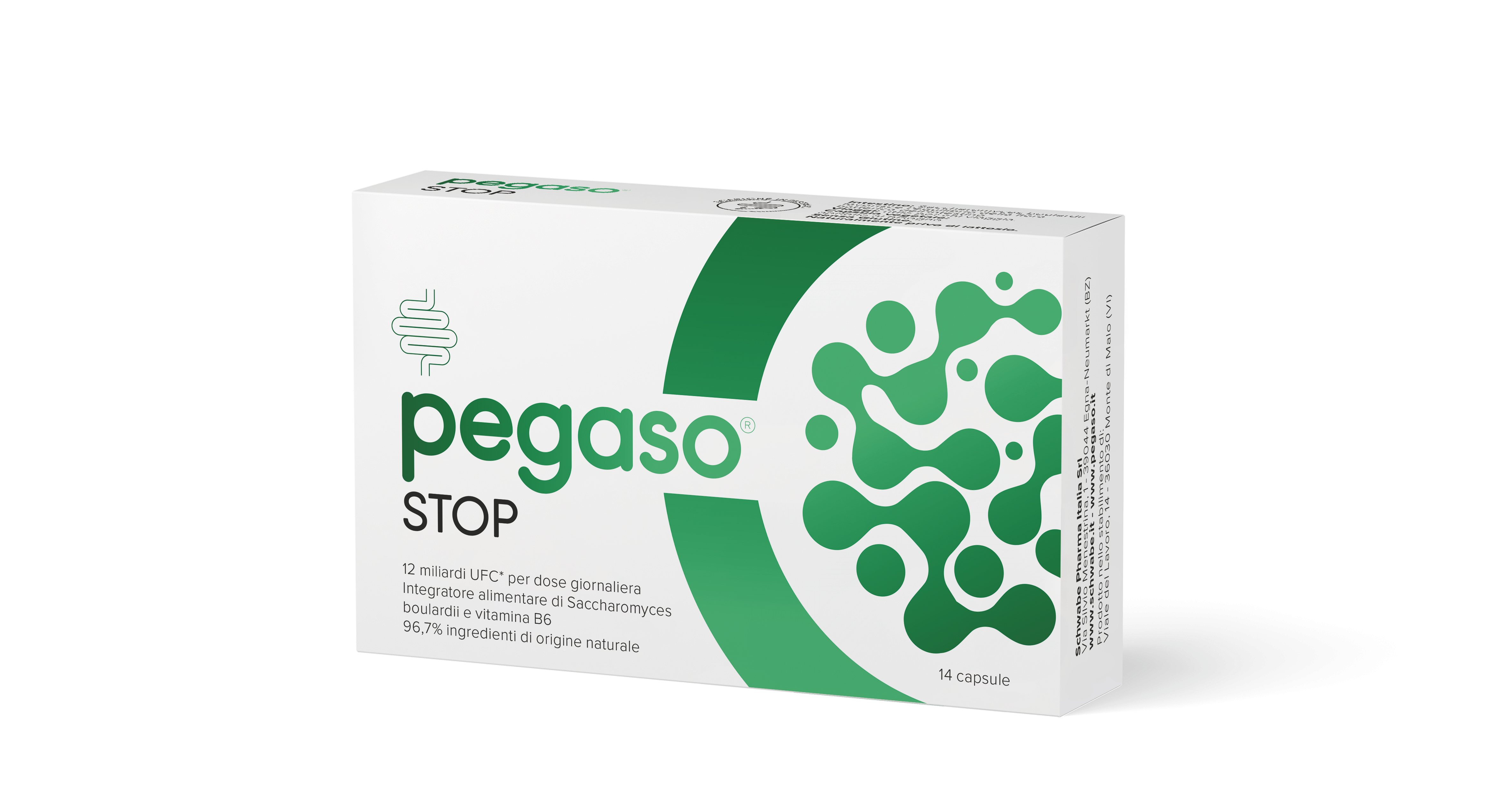 Schwabe Pharma - Pegaso Stop 14 Capsule - Integratore Per Il Riequilibrio Intestinale