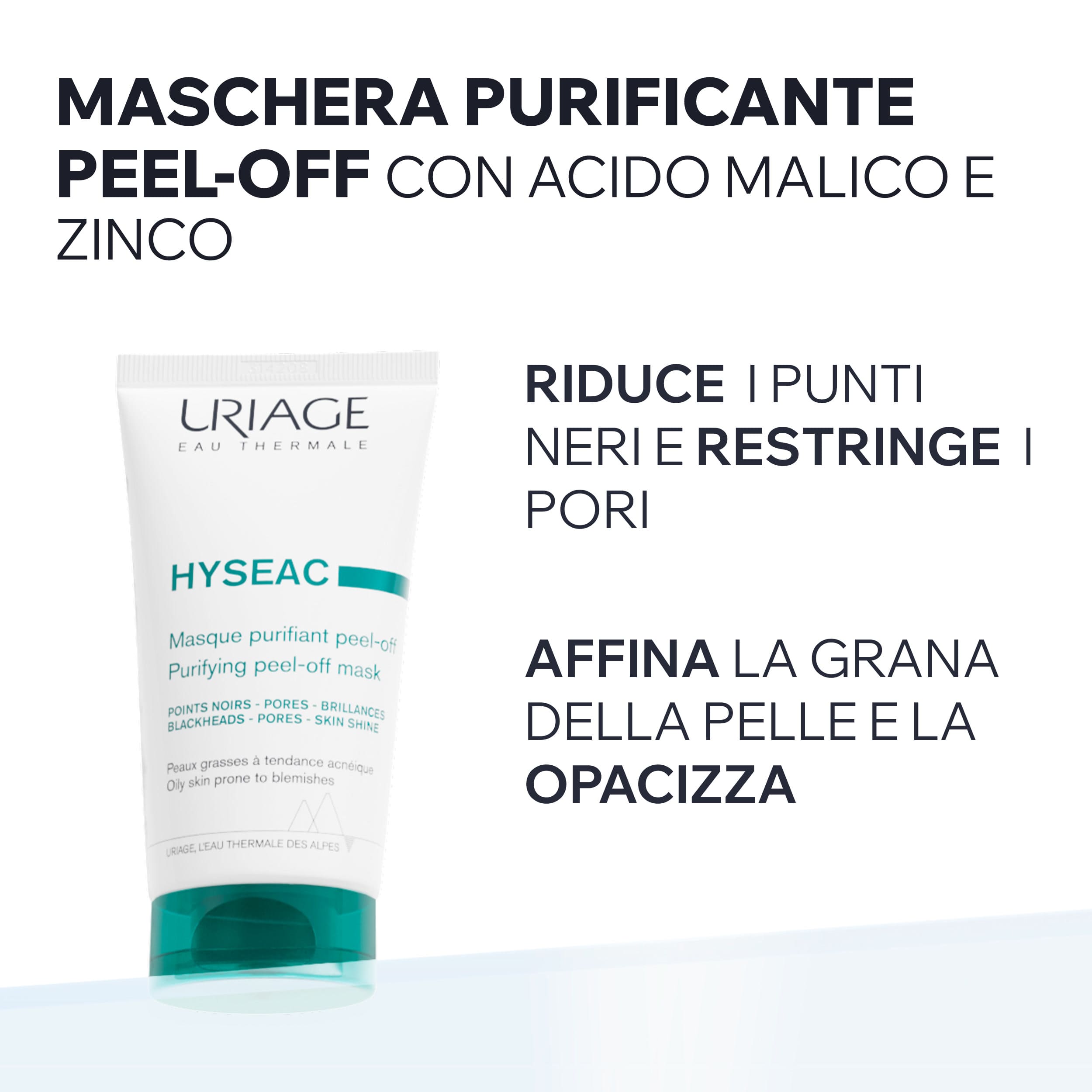 Uriage Hyseac - Maschera Purificante Viso Peel Off Per Pelle Mista A Tendenza Acneica 50 ml